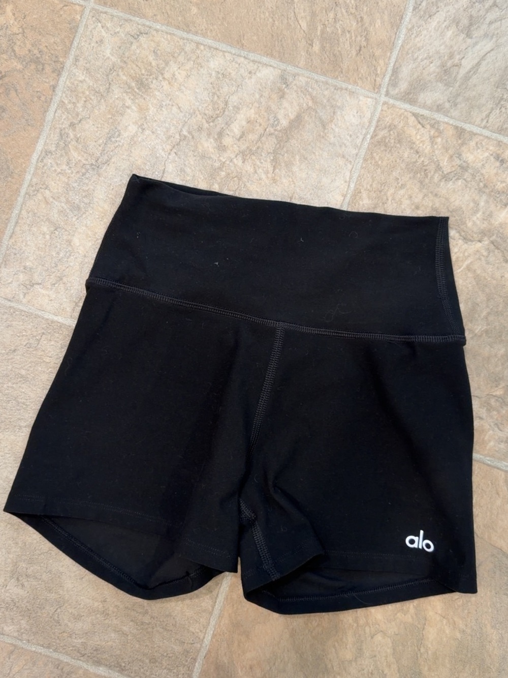 ALO Yoga Black High-Rise Bike Shorts